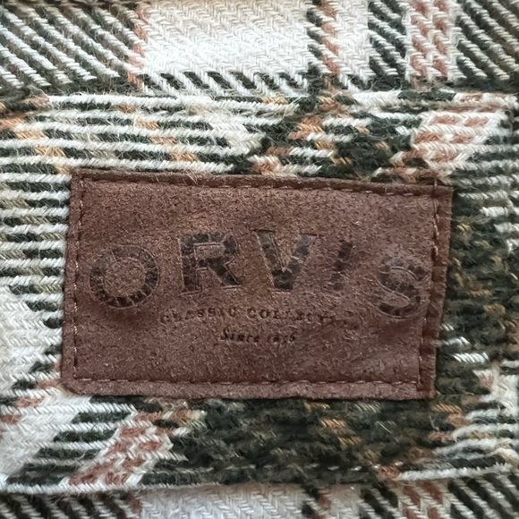 Orvis Heavyweight Flannel Shacket Plaid Shirt Jacket L Pockets - Picture 3 of 6